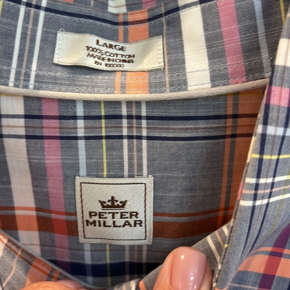 Peter Millar Men's Plaid Shirt - Multicolor - Picture 2 of 7